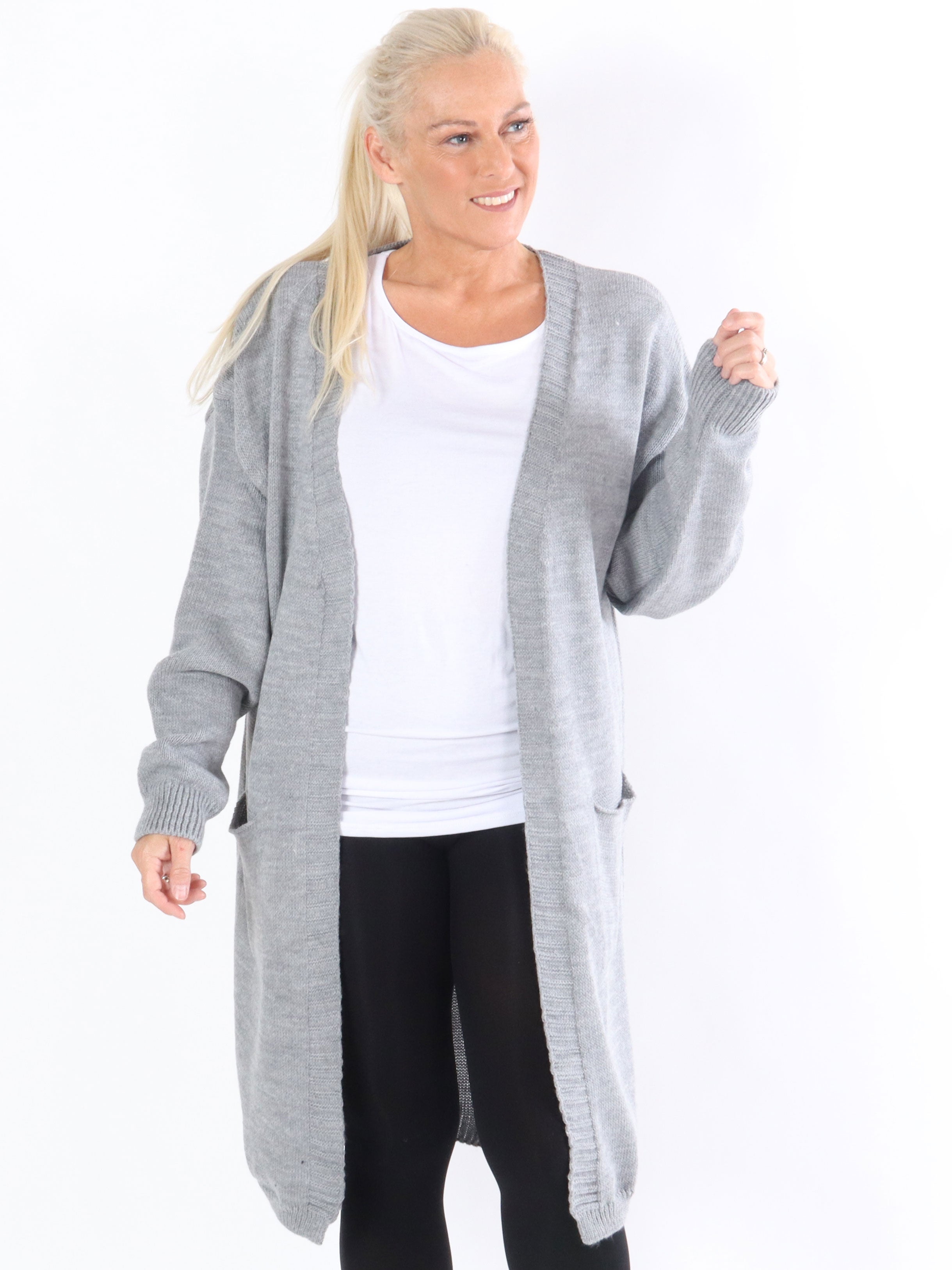 Sara - Lang strikcardigan